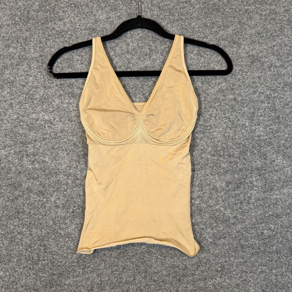 Spanx Shirt Womens‎ Small Beige Tank Top Cami Shapewear Vneck Stretch No Padding